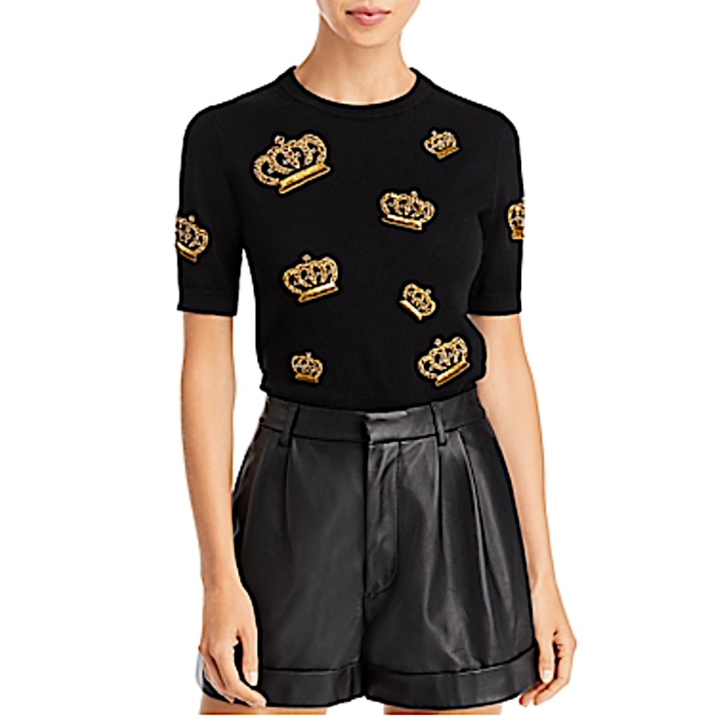 Alice + Olivia Ciara Crown Pullover Sweater